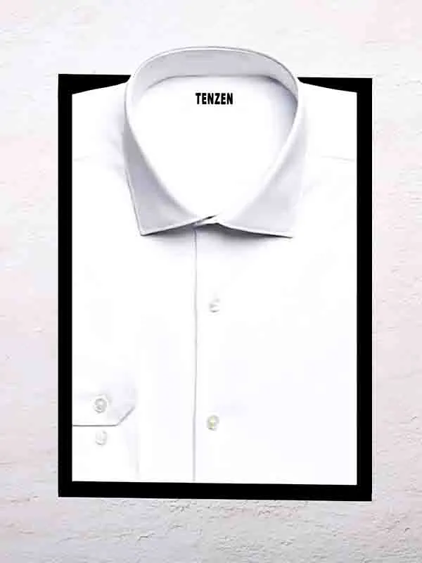 Cotton shirt Full sleeve Solid White